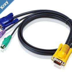 Aten KVM Cable 1.8m with VGA  PS2 to 3in1 SPHD to suit CS7xE CS13xx CS17xxA CS17xxi CL5xxx CL10xx KL91xx KN91xx LS