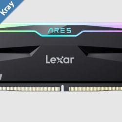 Lexar LD5EU016GR6400GDLA Ares UDIMM DDR5 6400 32GB Kit 16GB2with heatsink and RGB lighting Black dual pack