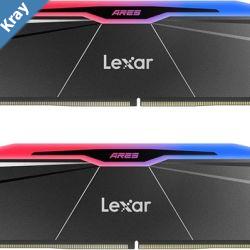 Lexar LD5U16G76C36BRRGD ARES 2nd Gen UDIMM DDR5 7600 32GB Kit 16GB2 CL36  RGB Black dual pack