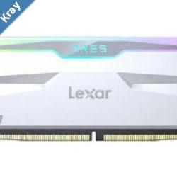 Lexar LD5EU016GR6400GDWA Ares UDIMM DDR5 6400 32GB Kit 16GB2with heatsink and RGB lighting White dual pack