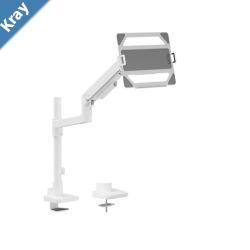 Brateck LDT81C012PMLW POLEMOUNTED HEAVYDUTY GAS SPRING MONITOR ARM WITH LAPTOP HOLDER For most 1749 Monitors Fine Texture White new