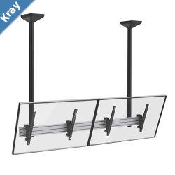 Brateck Dual Screen Menu Board Ceiling Mount with Long Pole Fit Screen Size 4555 Up to 50kgLS