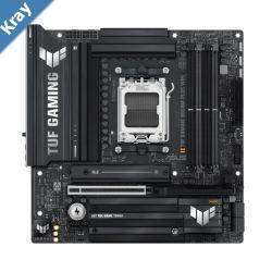 ASUS TUF GAMING B850MPLUS WIFI AM5 MicroATX Motherboard 4x DDR5 192GB 1x PCIe 5.0 x16 slot 3 xM.2 slots 4x SATA WiFi 6E Realtek 2.5Gb