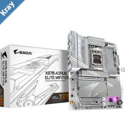 Gigabyte X870 AORUS ELITE WF7 ICE AMD AM5 ATX Motherboard 4x DDR5256GB3x PCIe x16 4x M.2 4x SATA 6 4x USB 3.2 4x USB2.0 2x USBC