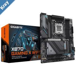 Gigabyte X870 GAMING X WIFI7 AMD AM5 ATX Motherboard 4x DDR5256GB3x PCIe x16 3x M.2 4x SATA 64x USB 3.2 4x USB2.0 2x USBC