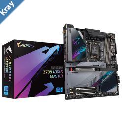 Gigabyte Z790 AORUS MASTER Intel LGA 1700 EATX Motherboard 4x DDR5 128GB 3x PCIE x16 5x M.2 4x SATA  11x USB 3.2 3x USBC