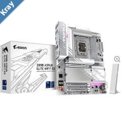 Gigabyte Z890 AORUSELITE WF7 ICE Intel LGA 1851 ATX Motherboard 4x DDR5 256GB 3x PCIE x16 4x M.2 4x SATA  5x USB 3.2 1x USBC 4x USB 2.0