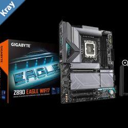 Gigabyte Z890 EAGLE WIFI7 Intel LGA 1851 ATX Motherboard 4x DDR5 256GB 3x PCIE x16 4x M.2 4x SATA  5x USB 3.2 1x USBC 4x USB 2.0