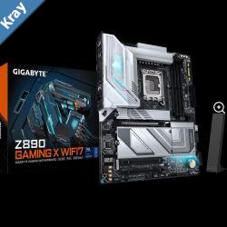 Gigabyte Z890 GAMING X WIFI7 Intel LGA 1851 ATX Motherboard 4x DDR5 256GB 3x PCIE x16 4x M.2 4x SATA  6x USB 3.2 1x USBC 4x USB 2.0