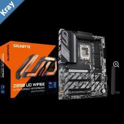 Gigabyte Z890 UD WIFI6E Intel LGA 1851 ATX Motherboard 4x DDR5 256GB 4x PCIE x16 3x M.2 4x SATA  5x USB 3.2 1x USBC 4x USB 2.0