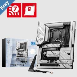 MSI Z790 PROJECT ZERO INTEL Z790  Motherboard 4x DDR5 256GB 3x PCIE x 16 1x PCIE x 1 4x M.2 6x SATA 6G 8x USB 2.0