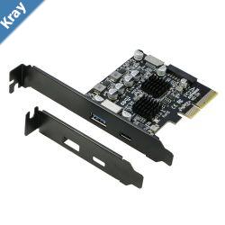 Simplecom EC315 PCIe x4 to 4Port USB 3.2 Gen II 10Gbps TypeC and TypeA with Front Panel USB 3.0 and USBC KeyA Expansion Card