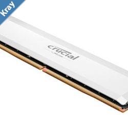 Crucial Pro 16GB 1x16GB DDR5 UDIMM 6400MHz CL38 White Heat Spreader Support Intel XMP AMD Ryzen for Desktop PC Gaming Memory