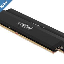 Crucial Pro 32GB 2x16GB DDR5 UDIMM 6400MHz CL38 Black Heat Spreader Support Intel XMP AMD Ryzen for Desktop PC Gaming Memory