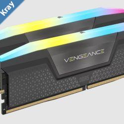 Corsair VENGEANCE RGB 64GB 2x32GB DDR5 DRAM 6000MTs CL30 AMD EXPO  Intel XMP Memory Kit