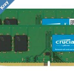 Crucial 64GB 2x32GB DDR4 UDIMM 3200MHz CL22 1.2V Dual Ranked Desktop PC Memory RAM