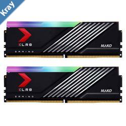 PNY XLR8 RGB 32GB 2x16GB DDR5 6000Mhz Gaming MAKO EPICX C40 1.4V Desktop Gaming Memory AMD EXPO Ryzen 7000 Series