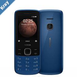 Nokia 225 4G Classic Blue AU STOCK 2.4 Display Unisoc T117 CPU 64MB ROM128MB RAM 16GB MicroSD card included inside phone