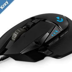 Logitech G502 Hero High Performance Gaming Mouse11 Programmable Buttons 16000 DPI Tunable weight RGB 1ms 121g 2.1m