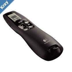 Logitech R800 Laser Presentation Remote LCD display  time tracking 30m Range 2.4GHz Instuitive slideshow controls MILTR700PRO 910003508