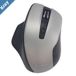 Verbatim Silent Ergonomic Wireless LED Mouse Graphite