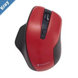 Verbatim Silent Ergonomic Wireless LED Mouse Red