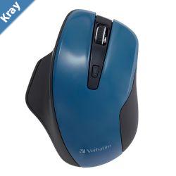 Verbatim Silent Ergonomic Wireless LED Mouse Blue