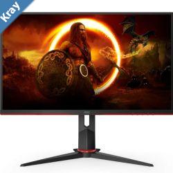 AOC 27 IPS QHD 165Hz 1ms 2560 x 1440 350 cdm2 GSync Compatible HDR Mode HDMI 2.0 x 2 DP 1.2 x 1 Height Adjust VESA 100  Gaming MonitorLS