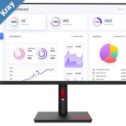 Lenovo ThinkVision T32p30 31.532 UHD Monitor IPS 4K 3840x2160 169 AntiGlare Height Adjustable Tilt Swivel Pivot DP HDMI USBC Audio 4xUSB3.1 Hub