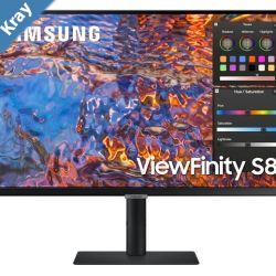 Samsung S80PB 27 ViewFinity UHD 60Hz IPS HRD Monitor USBC LAN 3840x2160 5ms Height Adjust Tilt Swivel Pivot DisplayPort HDMI USB Hub USBC VESA