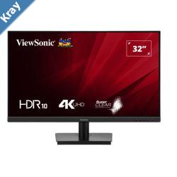 ViewSonic 32 VA3208 4K UHD 3840 x 2160 Superclear HDR10 2x HDMI and 1x DP 3.5 Audio Port Office Business Monitor Retail