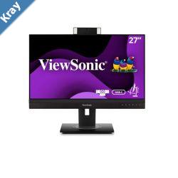 ViewSonic 27 Webcam w 2 way Noise reduction IPS 2K QHD USBC 90W Docking. HDMI DP RJ45 Advance Replacement Business Monitor