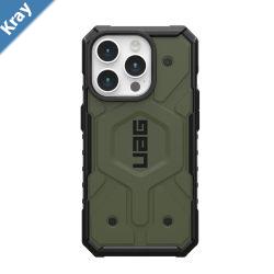 UAG Pathfinder MagSafe Apple iPhone 15 Pro 6.1 Case  Olive Drab 11428111727218ft. Drop Protection 5.4M Tactical Grip Raised Screen Surround