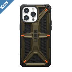 UAG Monarch Kevlar Apple iPhone 15 Pro Max 6.7 Case  Kevlar Element Green 11429811397B 20ft. Drop Protection 6M5 Layers Protection