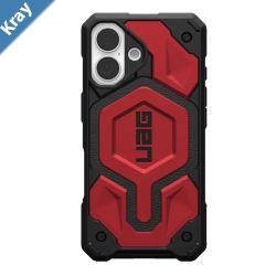 UAG Monarch Pro Apple iPhone 16 6.1 Rugged Case  Crimson 114458119494 25ft. Drop Protection7.6MBuiltin Magnet for MagSafe10 Years Warranty