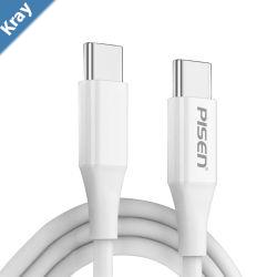 Pisen Mr White USBC to USBC PD 60W Cable 2M White  Support Both Fast Charging and Data Cable SR Bend Resistant High Efficiency Reversible