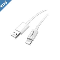 Pisen Lightning to USBA Cable 1M White  Support Safe Charge 2.4A StretchResistant Reinforced Durable Apple iPhoneiPadMacBook