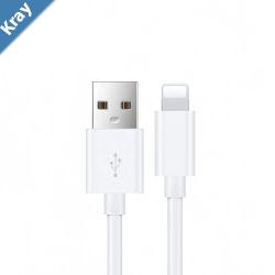 USP Lightning to USBA Cable 2M White  Quick Charge  Connect 2.4A Rapid Charge Durable  Reliable Apple iPhoneiPadMacBook