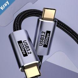 Pisen BoostUp Braided USBC to USBC 3.2 Gen2 Charge  Video 8K64HZ Cable 2M Black100W PD5A20GbpsLaptopPhones  iPad Tablet