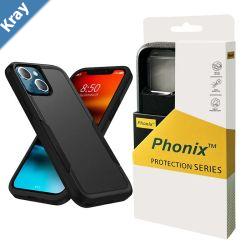 Phonix Apple iPhone 16 6.1 Armor Rugged Case Black  MilitaryGrade Multi layers NoSlip Sleek Ultimate Protection