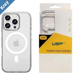 USP Apple iPhone 16 Pro 6.3 Clear Rock Shockproof Case with MagSafe  UltraThin Lightweight NonSlip MultiLayer Strong And Durable Materials