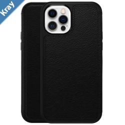 OtterBox Strada MagSafe Apple iPhone 15 Pro Max 6.7 Case Shadow Black7793568DROP 3X Military StandardLeather Folio Cover7 Years Warranty