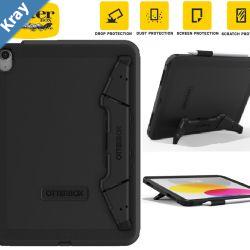 OtterBox Defender Apple iPad 10.9 10th Gen Case with Kickstand and Screen Protection Black ProPack  7793756Pencil Holder7 Years Warranty