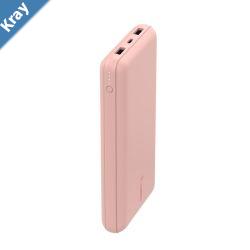Belkin Boost Charge USBC Power Bank 20K 15W  Pink BPB012btRG 6inch USBC  to A cable included Slim and compact design