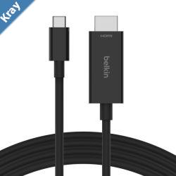 Belkin Connect USBC to HDMI Cable 2M  Black AVC012bt2MBK Supports resolutions up to 8K 60Hz and HDR10 Plug and Play