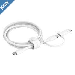 Belkin BoostCharge Pro 2in1 Cable With USBC and Lightning Connector  WhiteCAC003fq1.5MWH 480Mbps Lightning Connector Adaptor 2 Years Warranty