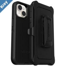 OtterBox Defender Apple iPhone 14  iPhone 13 Case Black  7788373 DROP 4X Military Standard MultiLayer Included Holster Raised Edges Rugged