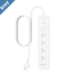 Belkin 4Outlet Surge Protection Strip with Dual USBC charging port  SRB005AU2M CEW 400002YR Power Board