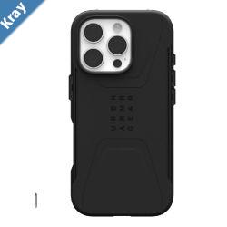 UAG Civilian MagSafe Apple iPhone 16 Pro Max 6.9 Rugged Case  Black 11444511404020ft. Drop Protection 6MTactical Grip 10 Years Warranty