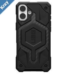 UAG Monarch Pro Apple iPhone 16 Plus 6.7 Rugged Case  Carbon Fiber 114455114242 25ft. Drop Protection7.6M 10 Years Warranty